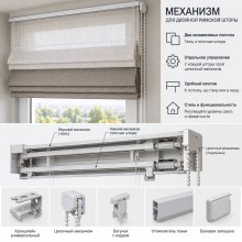 Механизм для двойной римской шторы