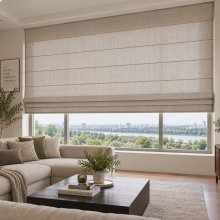 Римская штора на широкое окно больших размеров